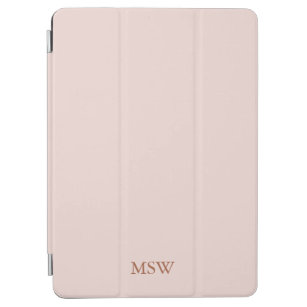 Chic Blush Pink benutzerdefinierte Monogramm Initi iPad Air Hülle