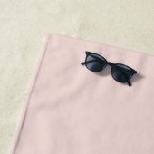 Chic Blush Pink benutzerdefinierte Monogramm Initi Strandtuch (Beispiel)