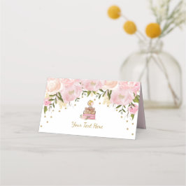 Chic Blush Pink Blume Travel Gepäck Bridal Platzkarte