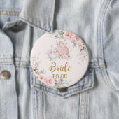 Chic Blush Pink Blumengebirge Party zum Entspannen Button (Beispiel)