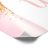 Chic Blush Pink Brautparty Willkommen Poster (Ecke)