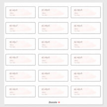 Chic Blush Pink Brushed Watercolor Gastadresse