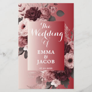 Chic Blush Pink Burgund Blumenzwiebelprogramm