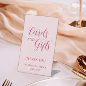Chic Blush Pink Cards & Gifts Wedding Sockelschild