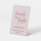 Chic Blush Pink Cards & Gifts Wedding Sockelschild (Vorderseite)