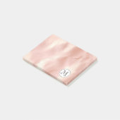 Chic Blush Pink Cowgirl Cowhide Monogram Post-it Klebezettel (angewinkelt)