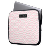 Chic Blush Pink Diamonds Pattern Laptopschutzhülle (Vorderseite Links)