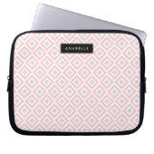 Chic Blush Pink Diamonds Pattern Laptopschutzhülle (Vorderseite)