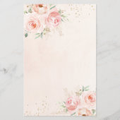 Chic Blush Pink Floral Baby ABC Fun Showspiel (Rückseite)