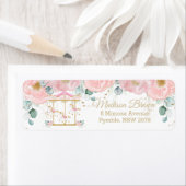 chic Blush Pink Floral Carousel Return Address (Insitu)