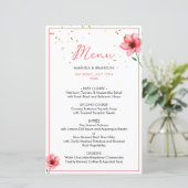 Chic Blush Pink Floral Confetti Frame Wedding (Stehend Vorderseite)