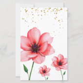 Chic Blush Pink Floral Confetti Frame Wedding (Rückseite)