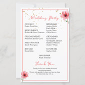 Chic Blush Pink Floral Confetti Frame Wedding (Rückseite)