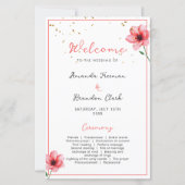 Chic Blush Pink Floral Confetti Frame Wedding (Vorderseite)