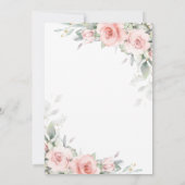 Chic Blush Pink Floral Foto Save the Date Karte (Rückseite)