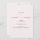 Chic Blush Pink Foto Graduation Party Einladung (Rückseite)
