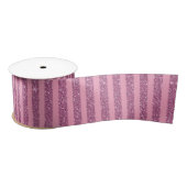 Chic Blush Pink Glitter Style Vertical Stripes Satinband (Spule)