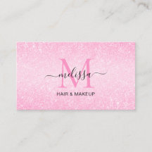 Chic Blush Pink Glitzer Monogram