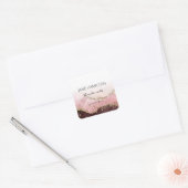 Chic Blush Pink Gold Glitzer Agate Quadratischer Aufkleber (Umschlag)