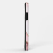 Chic Blush Pink Gold Glitzer Marble Agate Monogram Case-Mate iPhone Hülle (Hinten/Rechts)