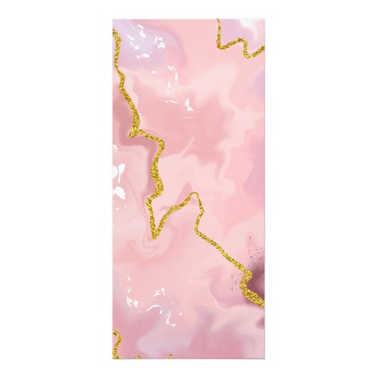 Chic Blush Pink Gold Glitzer Marmor Monogramm Werbekarte