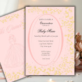 Chic Blush Pink & Gold Quinceanera Invitation Einladung