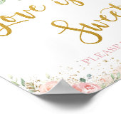 Chic Blush Pink Liebe Blütengrün ist Sweet Nehmen  Poster (Ecke)