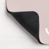 Chic Blush Pink Mit Monogramm Oversible Initialen Mousepad (Ecke)