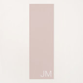 Chic Blush Pink Mit Monogramm Oversible Initialen Yogamatte (Vorderseite)