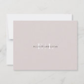 Chic Blush Pink Monogram Mitteilungskarte (Vorderseite)
