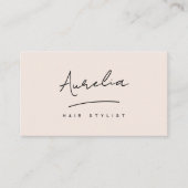 Chic Blush Pink Monogram Modern Signature Logo Visitenkarte (Vorderseite)