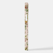 Chic Blush Pink Rose Gelbe Blume Blattmuster iPhone Hülle (Rechte Seite)