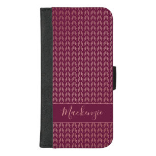Chic Blush Pink Rose Gold Foil Tribal Muster iPhone 8/7 Plus Geldbeutel-Hülle