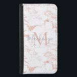 Chic Blush Pink | ROSE Geldbeutel Hülle Für Das Samsung Galaxy S5<br><div class="desc">Girly Blush Pink | Rose Gold Foil Monogram Handy Brieftasche mit trendigem Rosa oder Rose Goldfolie Marmor und Ihrem individuelle Name und Monogramm.</div>