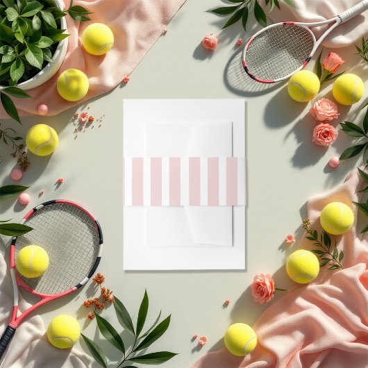 Chic Blush Pink Social Club Rosa Streifen Einladungsbanderole