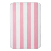 Chic Blush Pink Streifen Muster Badematte (Vorderseite Vertikal)