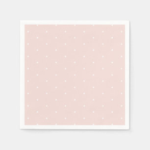 Chic Blush Pink, weiß, winzige Polka Punkte Muster Serviette