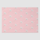 Chic Blush Pink Weiße Leuchte Blume Seidenpapier (Vorderseite)