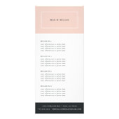 Chic Blush | Preise oder Dienstleistungen Werbekarte (Vorne)