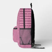Chic Blush Rosa Glitter Style Vertikale Streifen Bedruckter Rucksack (Rechts)