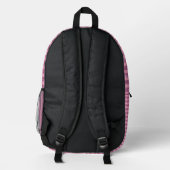 Chic Blush Rosa Glitter Style Vertikale Streifen Bedruckter Rucksack (Rückseite)