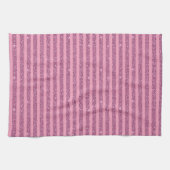 Chic Blush Rosa Glitter Style Vertikale Streifen Geschirrtuch (Horizontal)