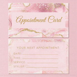 Chic Blush Rosa Gold Achat Marmor Terminkarte