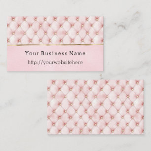 Chic Blush Rosa Goldene Quasten Firmenname Webseit Visitenkarte