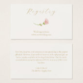 Chic Blush Rose Hochzeitsregistrierung (Vorne & Hinten)