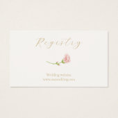 Chic Blush Rose Hochzeitsregistrierung (Vorderseite)