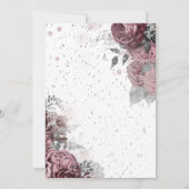 Chic Blush Rose Rentirement Einladung (Rückseite)