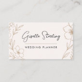 Chic Blush und Black Event Planner Profi Visitenkarte (Vorderseite)