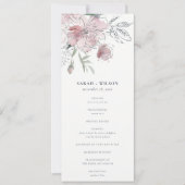 Chic Blush Wassercolor Blumenzettel Einladung (Vorderseite)