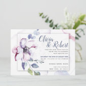 Chic Blush Watercolor Apple Blossom Einladung (Stehend Vorderseite)